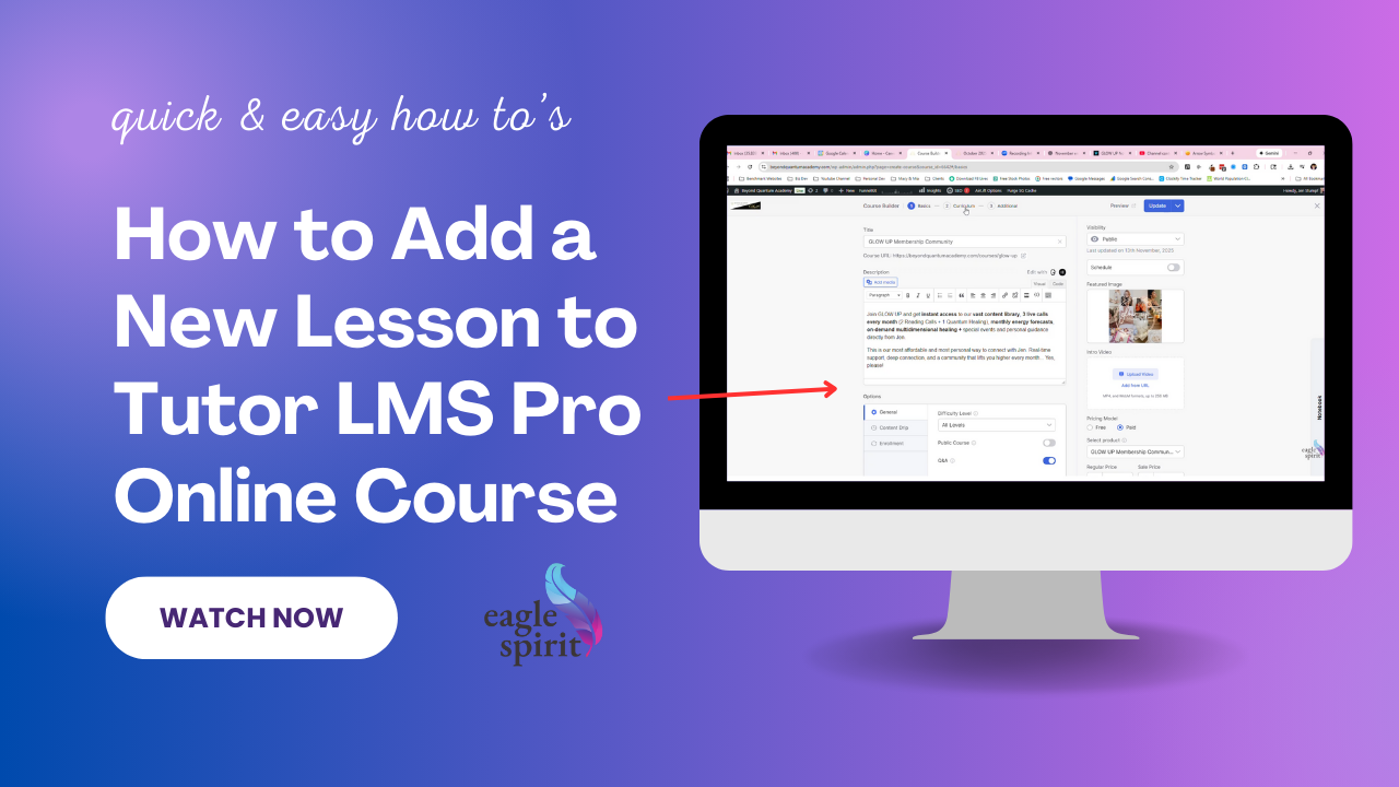 WORDPRESS: How to Add a New Lesson to an Existing Course on Tutor LMS Pro Using a Vimeo Link and ChatGPT